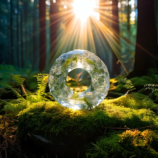 Bergkristal Donut 40 mm – Grote Edelsteen Hanger voor Kracht & Balans