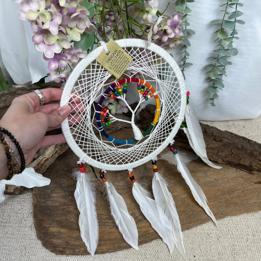 Image for dromenvanger-tree-of-life-rainbow-white-regenboog-kralen-22cm_1.jpg