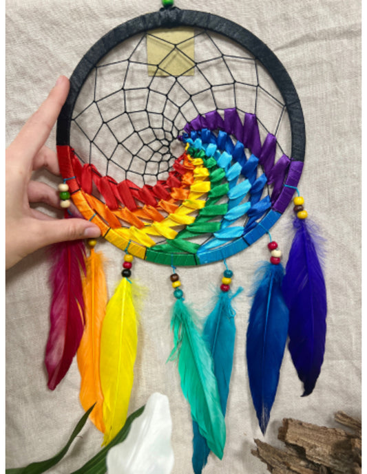 Image for dromenvanger-wave-regenboog-zwart-22-cm_1.jpg