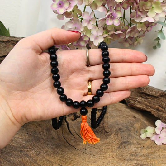 Image for mala-hout-zwart-oranje-kwast-40-cm_1.jpg