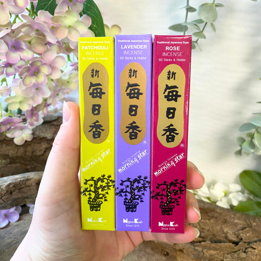Image for morning-star-voordeelpakket-wierook-stokjes-rose-patchouli-lavender_1.jpg