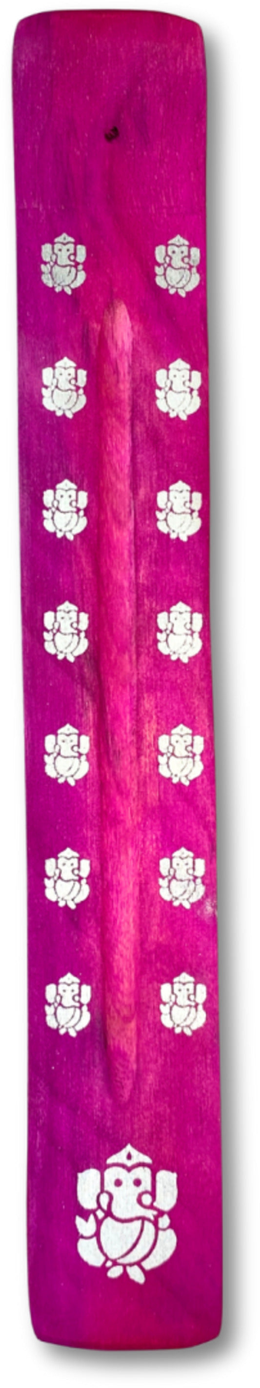 Image for plankje-hout-ganesha-roze-wierook-houder.jpg