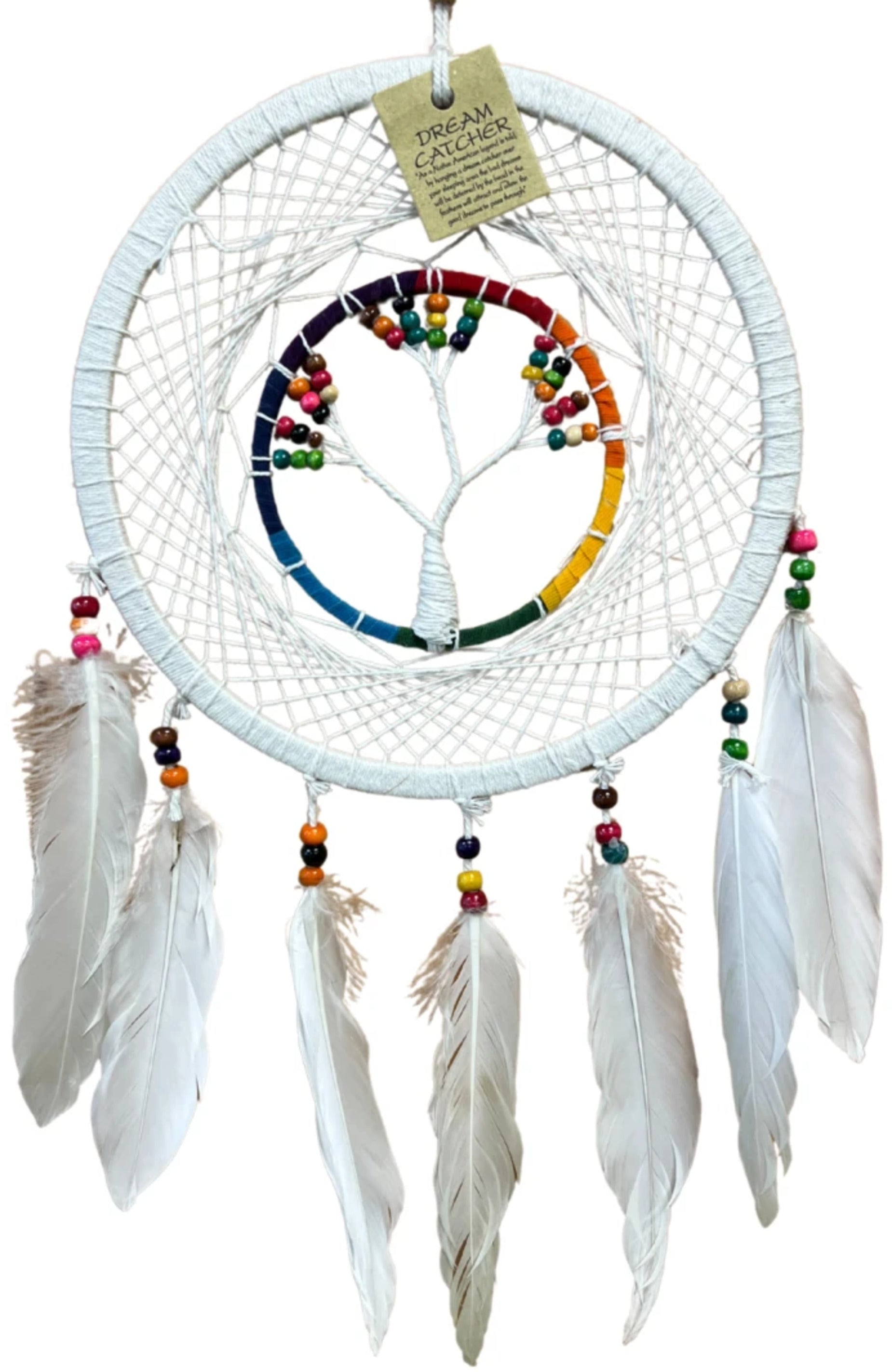 Image for dromenvanger-tree-of-life-rainbow-white-regenboog-kralen-22cm.jpg