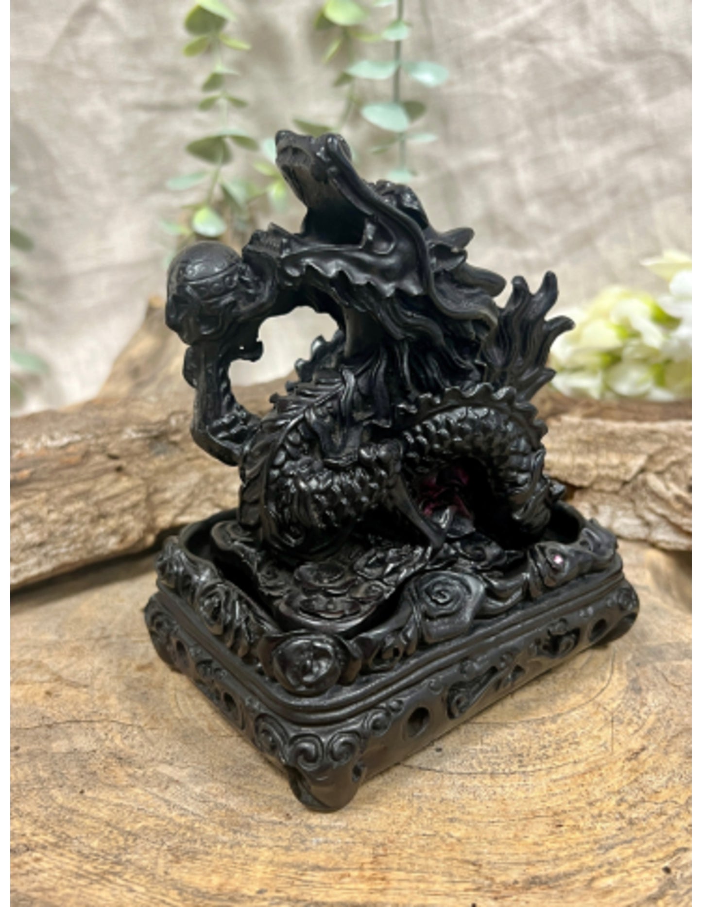 Image for kegel-wierook-brander-draak-zwart-met-schaaltje-en-kegeltjes_3.jpg