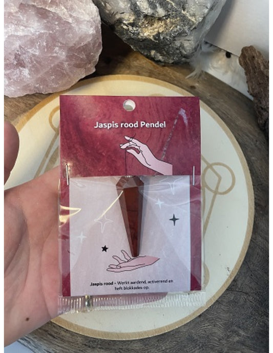 Image for pendel-facet-kaart-jaspis-rood_1.jpg