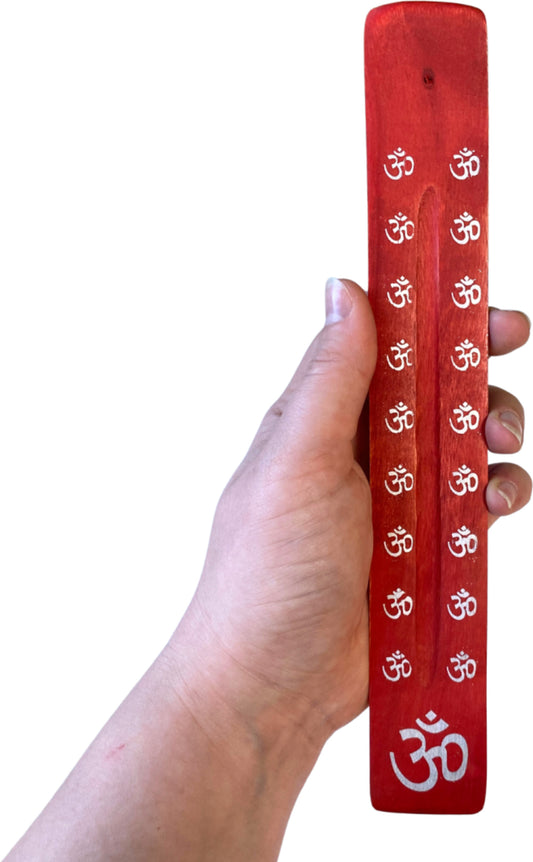 Image for plankje-hout-ohm-rood-wierook-houder_2.jpg