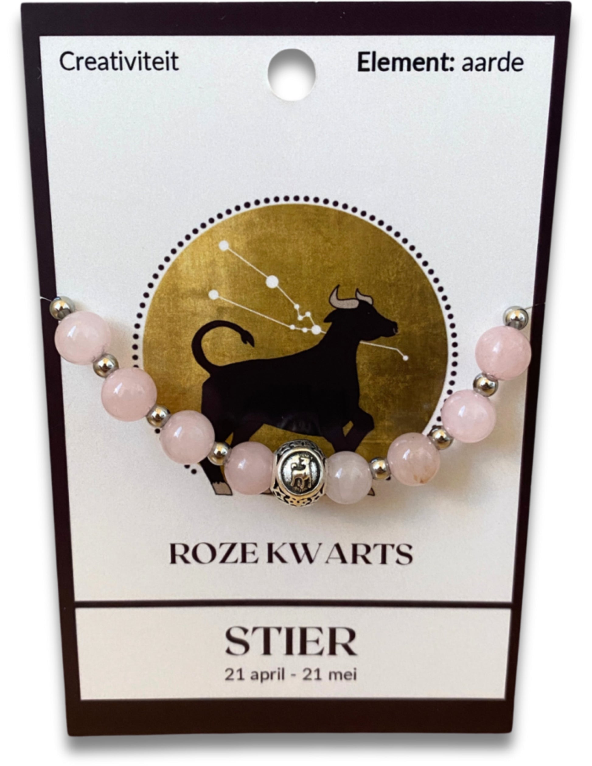 Image for roze-kwarts-sterrenbeeld-armband-stier.jpg