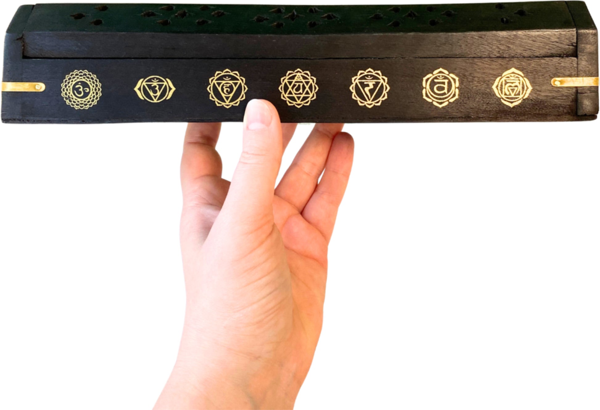 Image for wierookbrander-met-chakra-tekens-zwart-wierook-houder_2.jpg