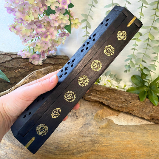 Image for wierookbrander-met-chakra-tekens-zwart-wierook-houder_1.jpg